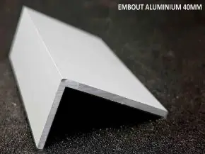 Exemple Embout / Arrêt de vitrage Aluminium